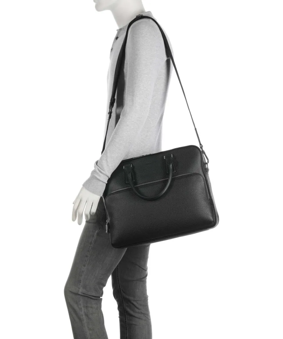 Crosstown Aktentasche 14″ genarbtes Rindsleder schwarz