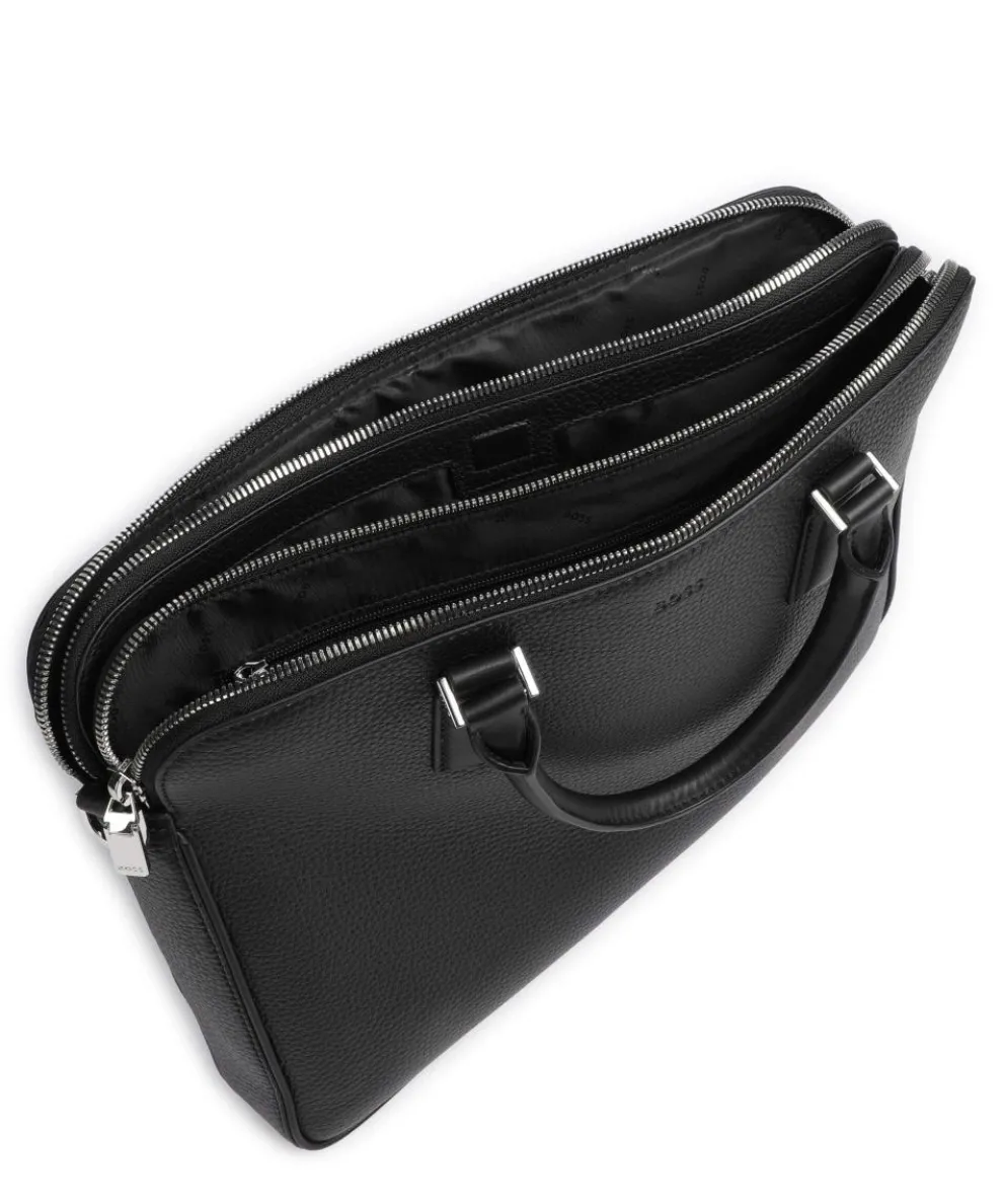 Crosstown Aktentasche genarbtes Rindsleder schwarz