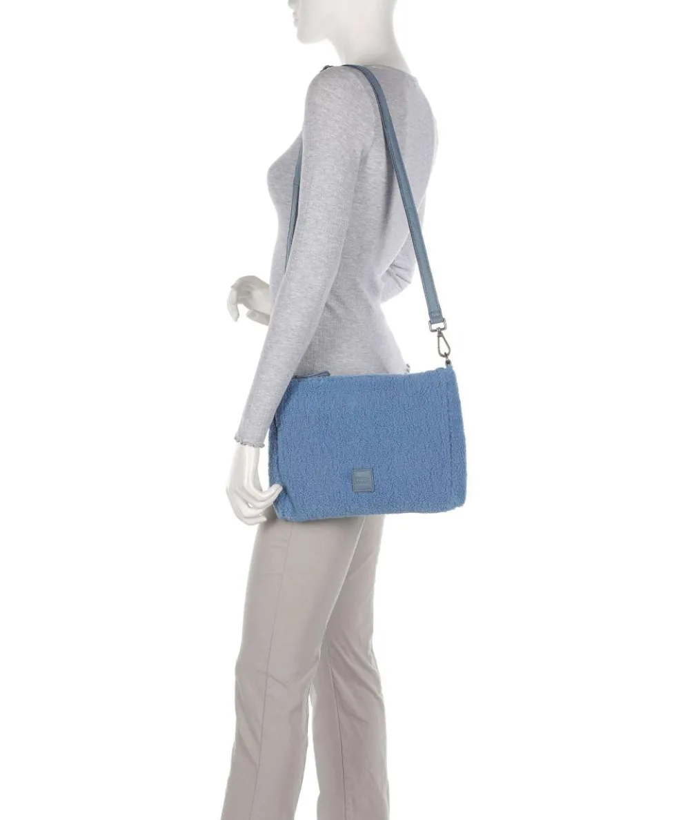 Cuddle Schultertasche Kunstfell hellblau