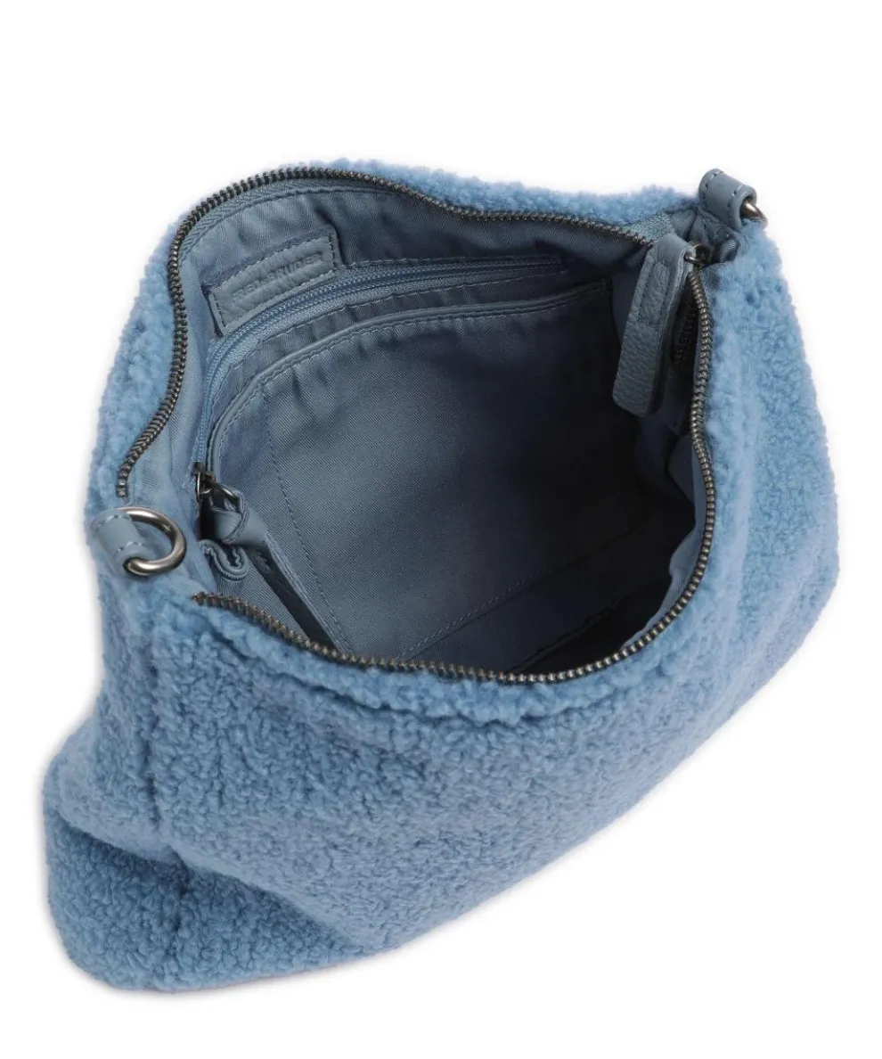 Cuddle Schultertasche Kunstfell hellblau