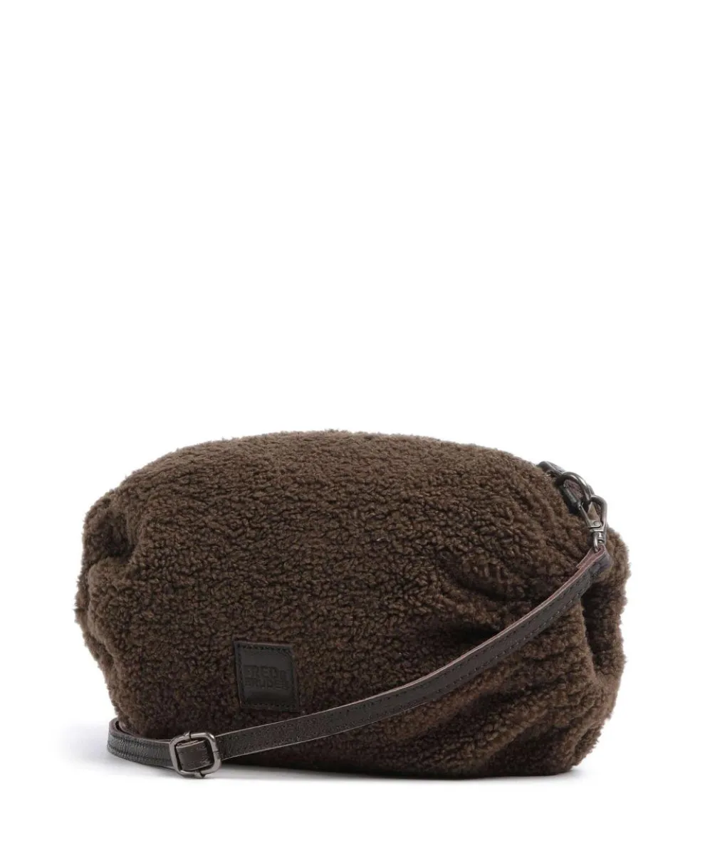 Cuddle Schultertasche Kunstfell braun