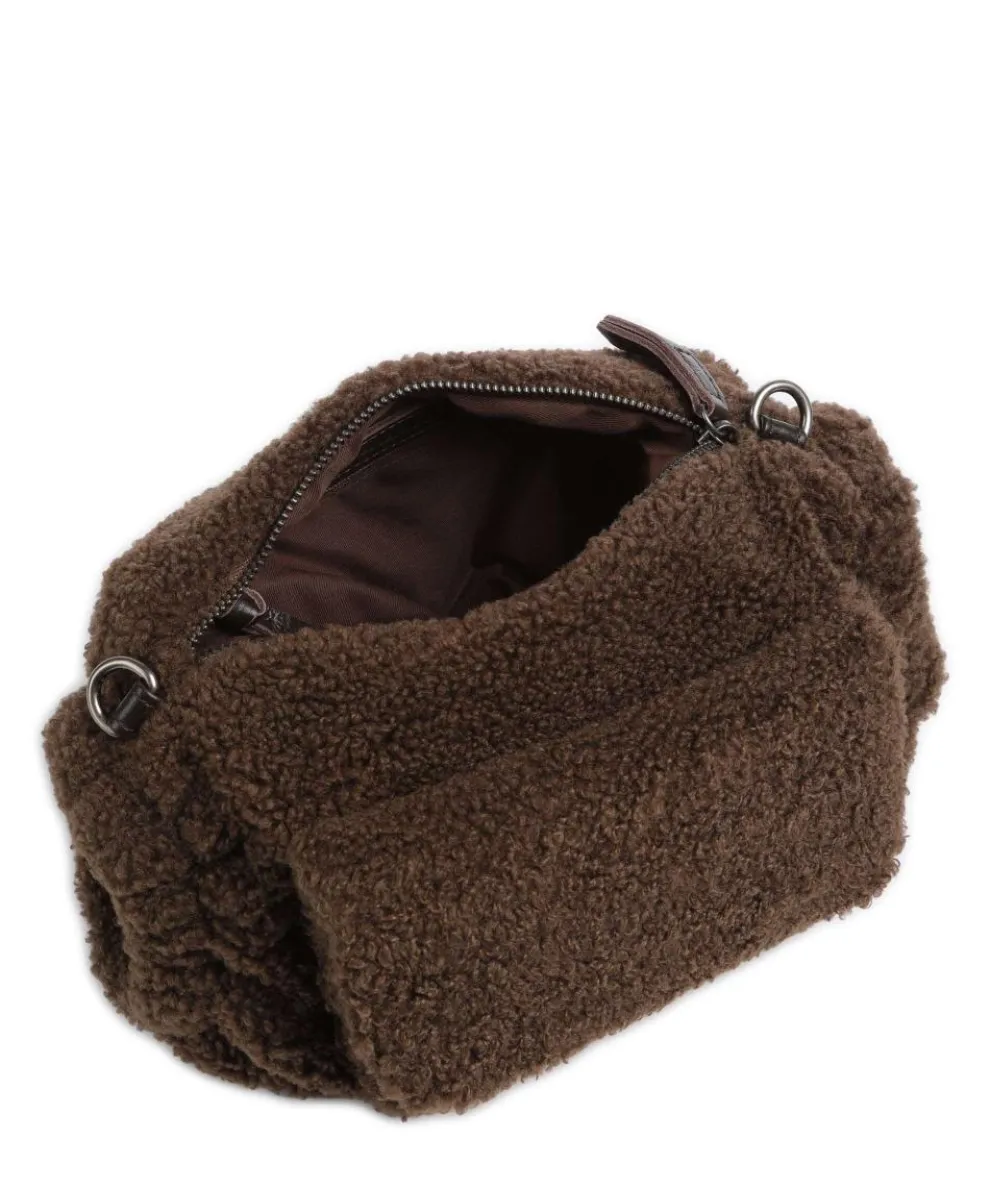 Cuddle Schultertasche Kunstfell braun