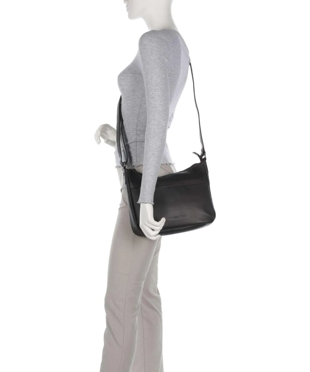 Cow Wax Pull Up Loraine Umhängetasche Rindsleder dunkelbraun