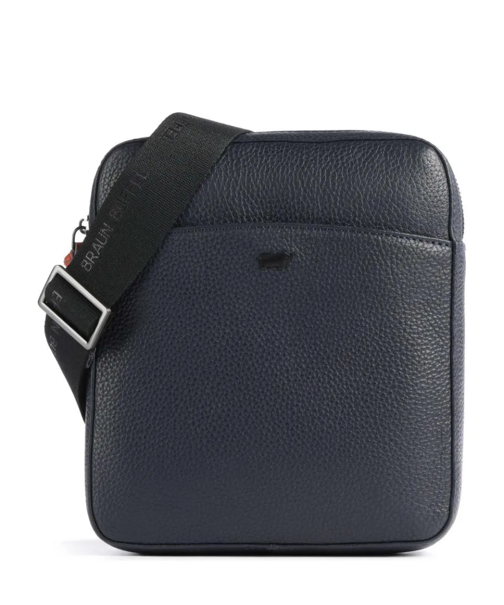 Novara Umhängetasche genarbtes Rindsleder navy