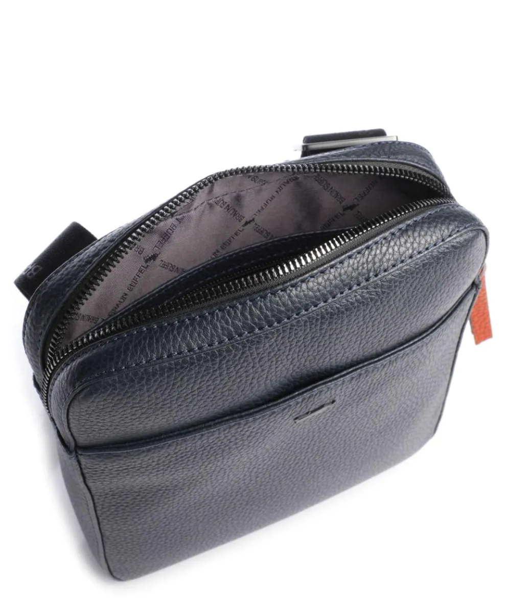 Novara Umhängetasche genarbtes Rindsleder navy