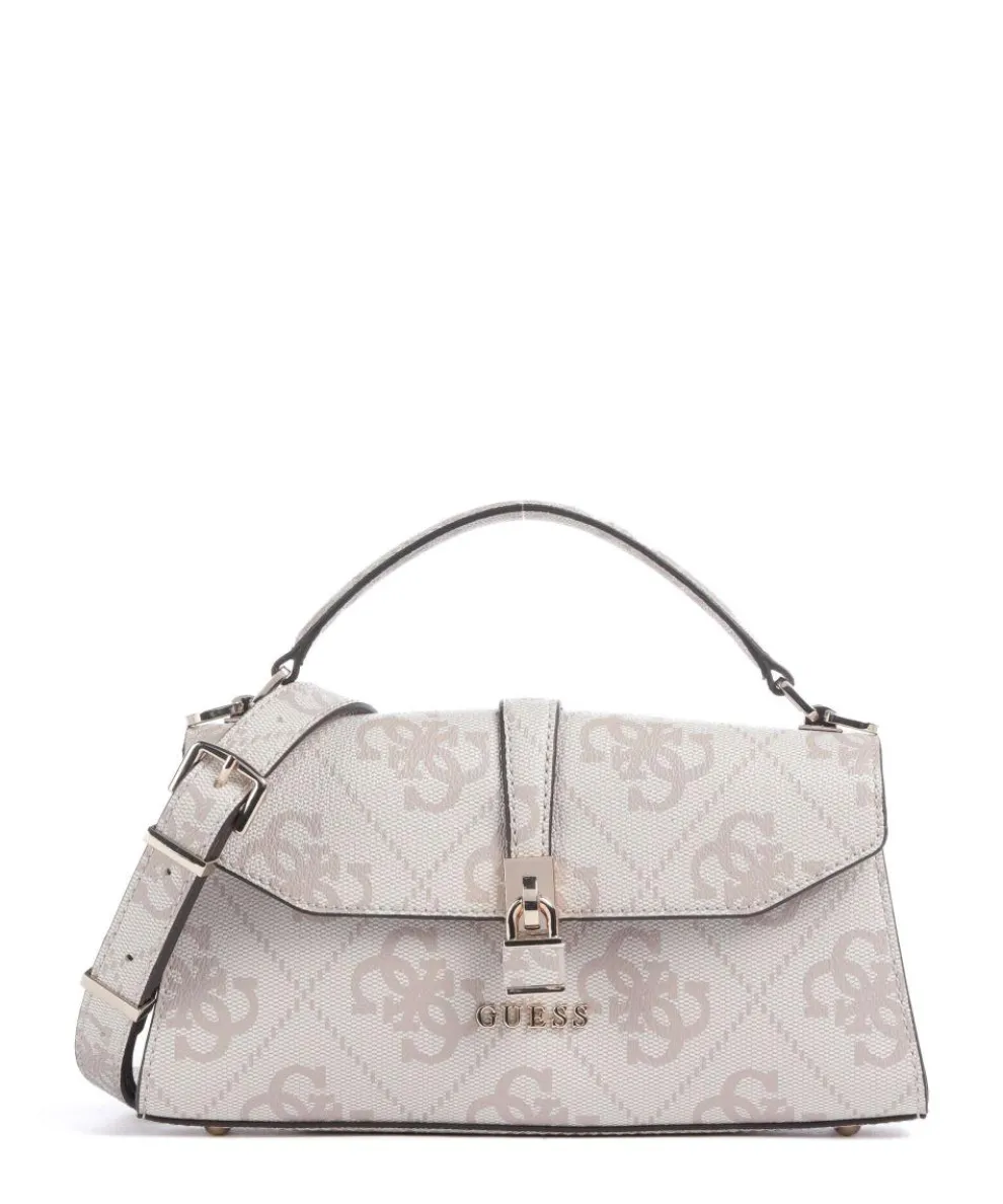 Queensland Big 4G Logo Handtasche Lederimitat elfenbein