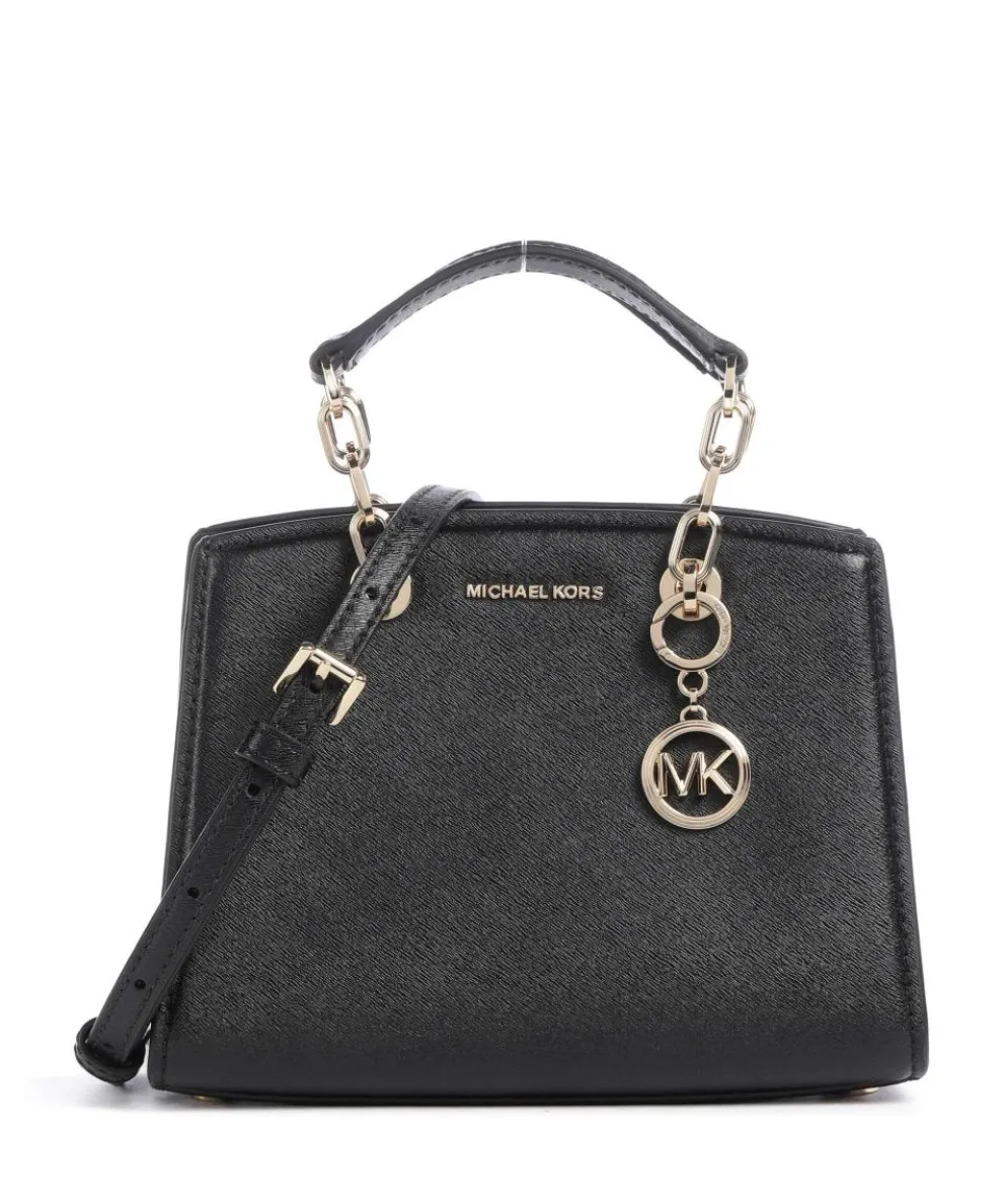 Cynthia Umhängetasche fein genarbtes Rindsleder schwarz