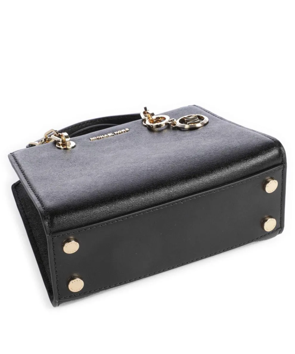 Cynthia Umhängetasche fein genarbtes Rindsleder schwarz