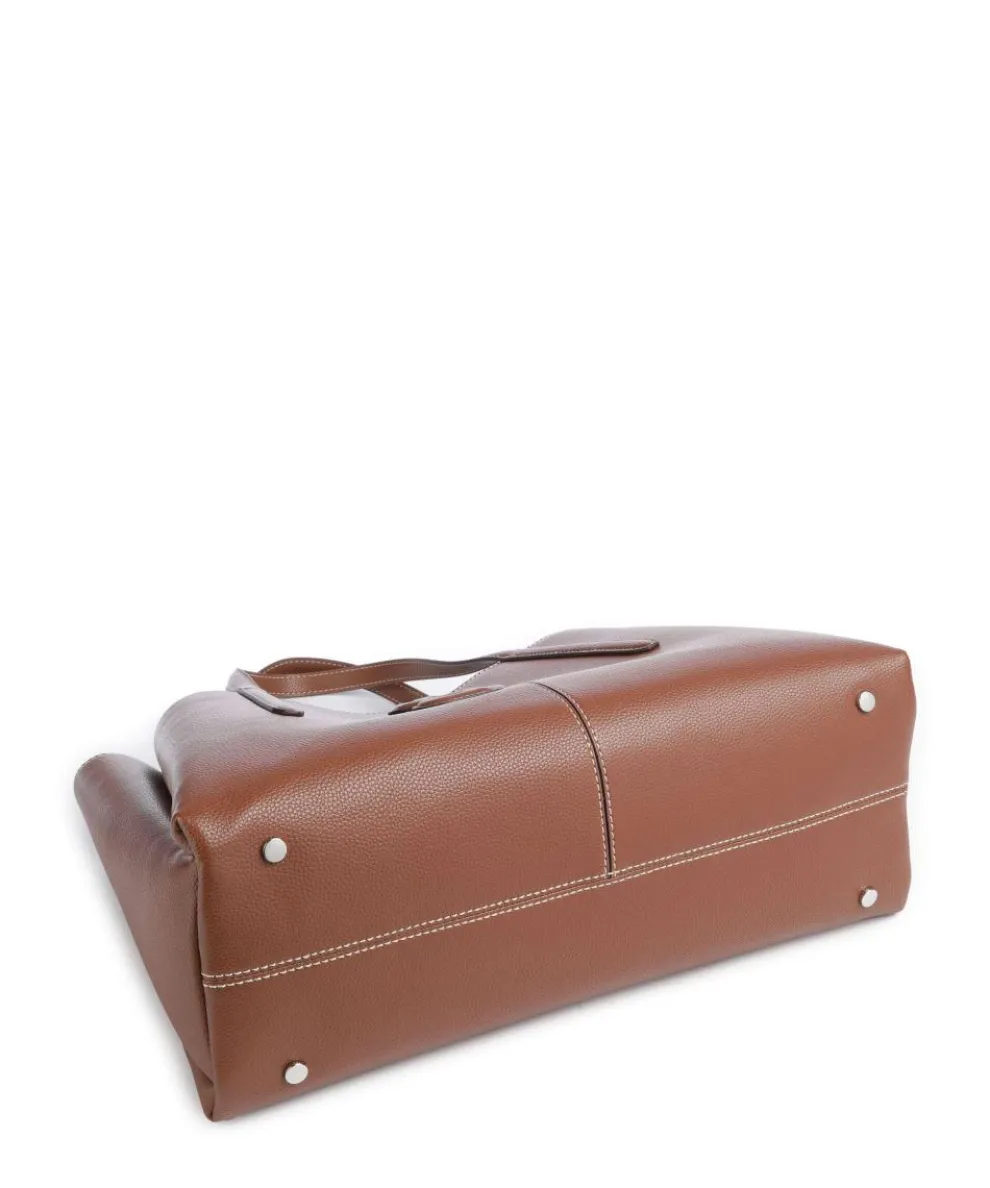 Anett Shopper Lederimitat braun