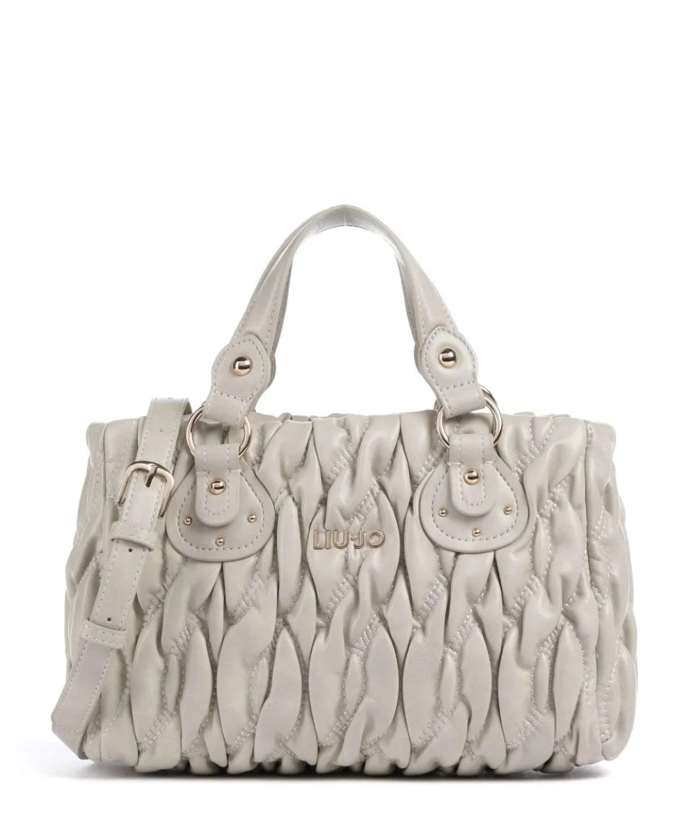 Aide S Handtasche Lederimitat hellgrau