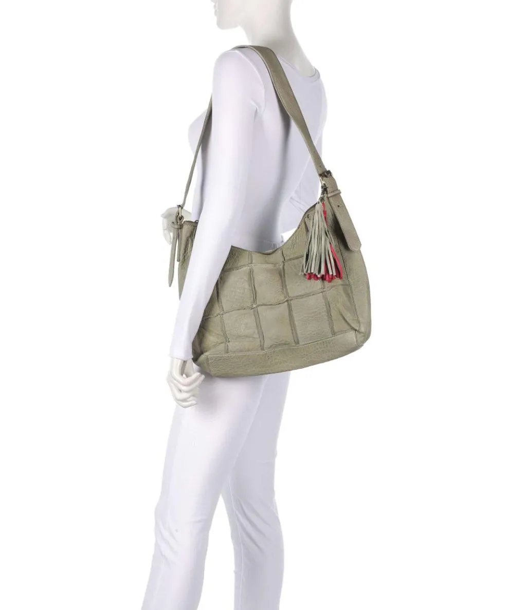 Malvengasse 5 Schultertasche genarbtes Leder grün