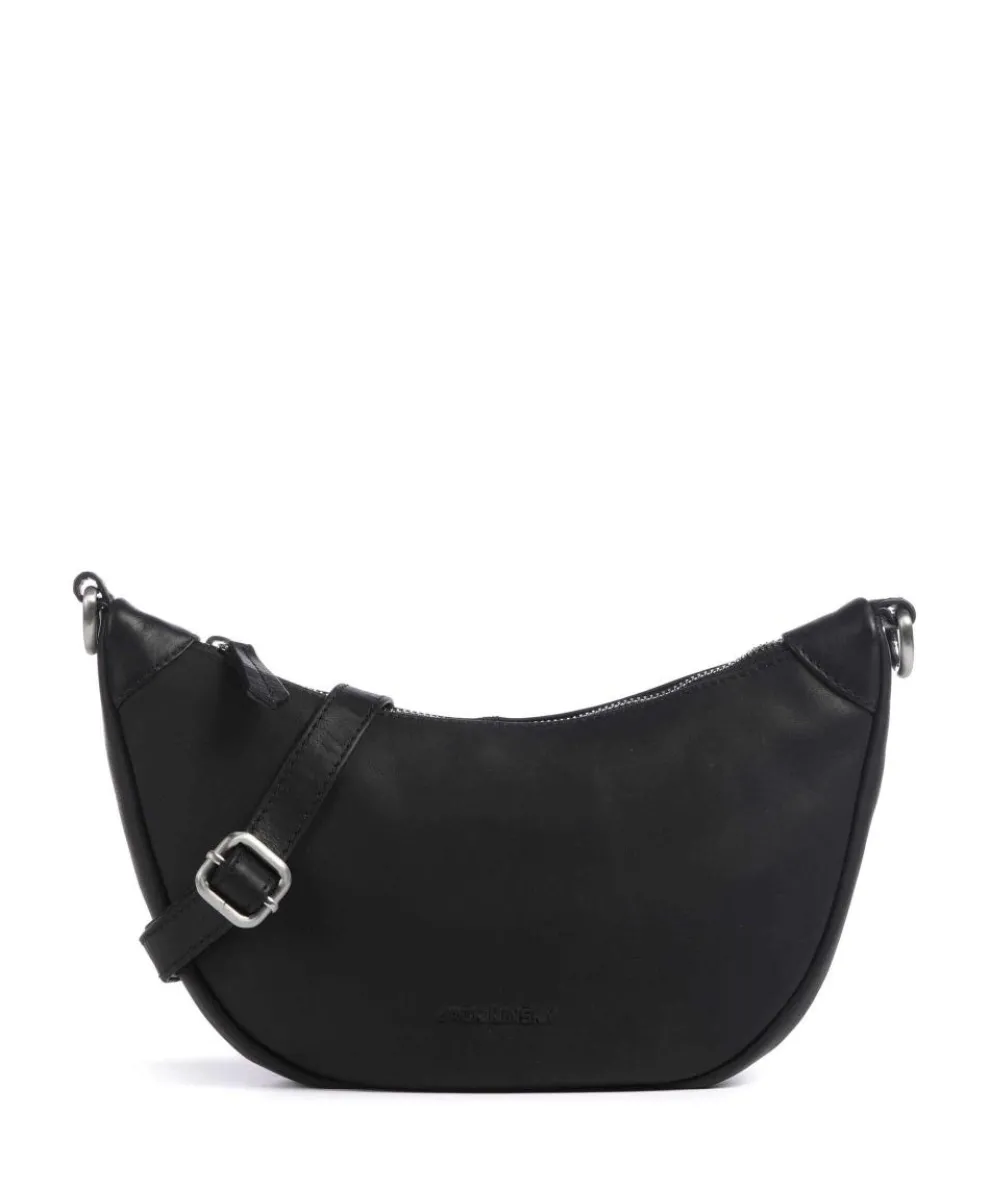 Aruba 2 Umhängetasche fein genarbtes Leder schwarz