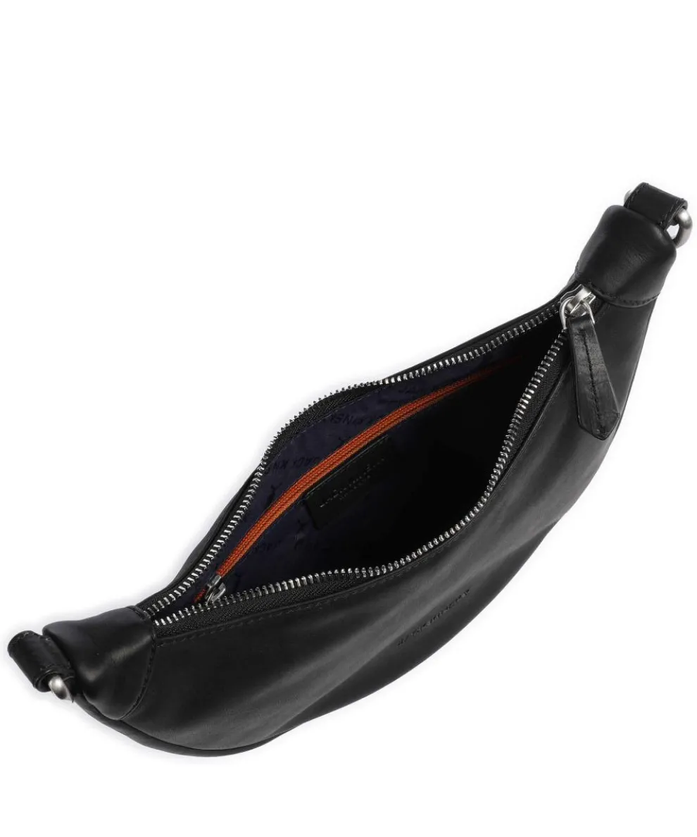 Aruba 2 Umhängetasche fein genarbtes Leder schwarz