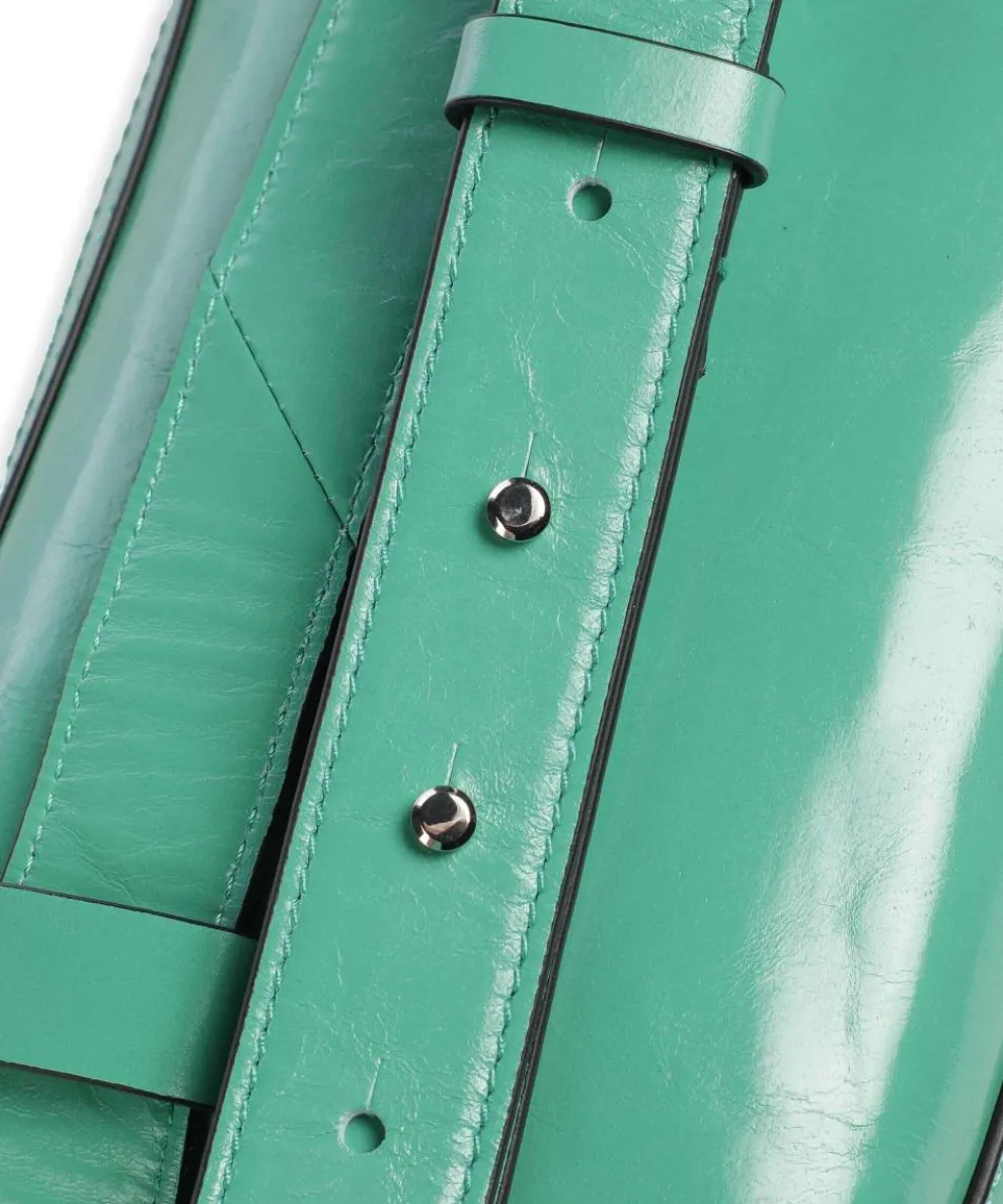 Elvira Paper Touch Crinkle Gürteltasche fein genarbtes Leder grün