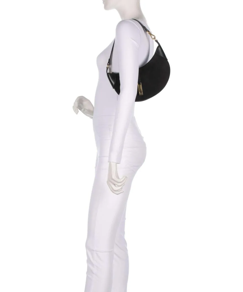 ID Collection Small Schultertasche aufgerautes Rindsleder schwarz