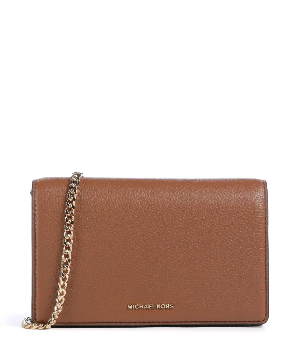 Jet Set Medium Umhängetasche genarbtes Rindsleder braun