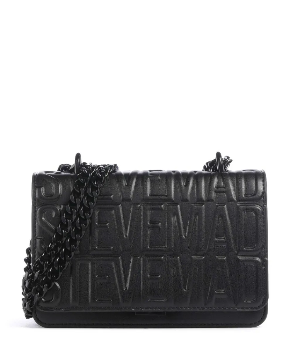 BCARBON Schultertasche Lederimitat schwarz