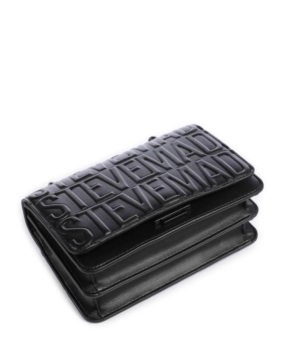 BCARBON Schultertasche Lederimitat schwarz