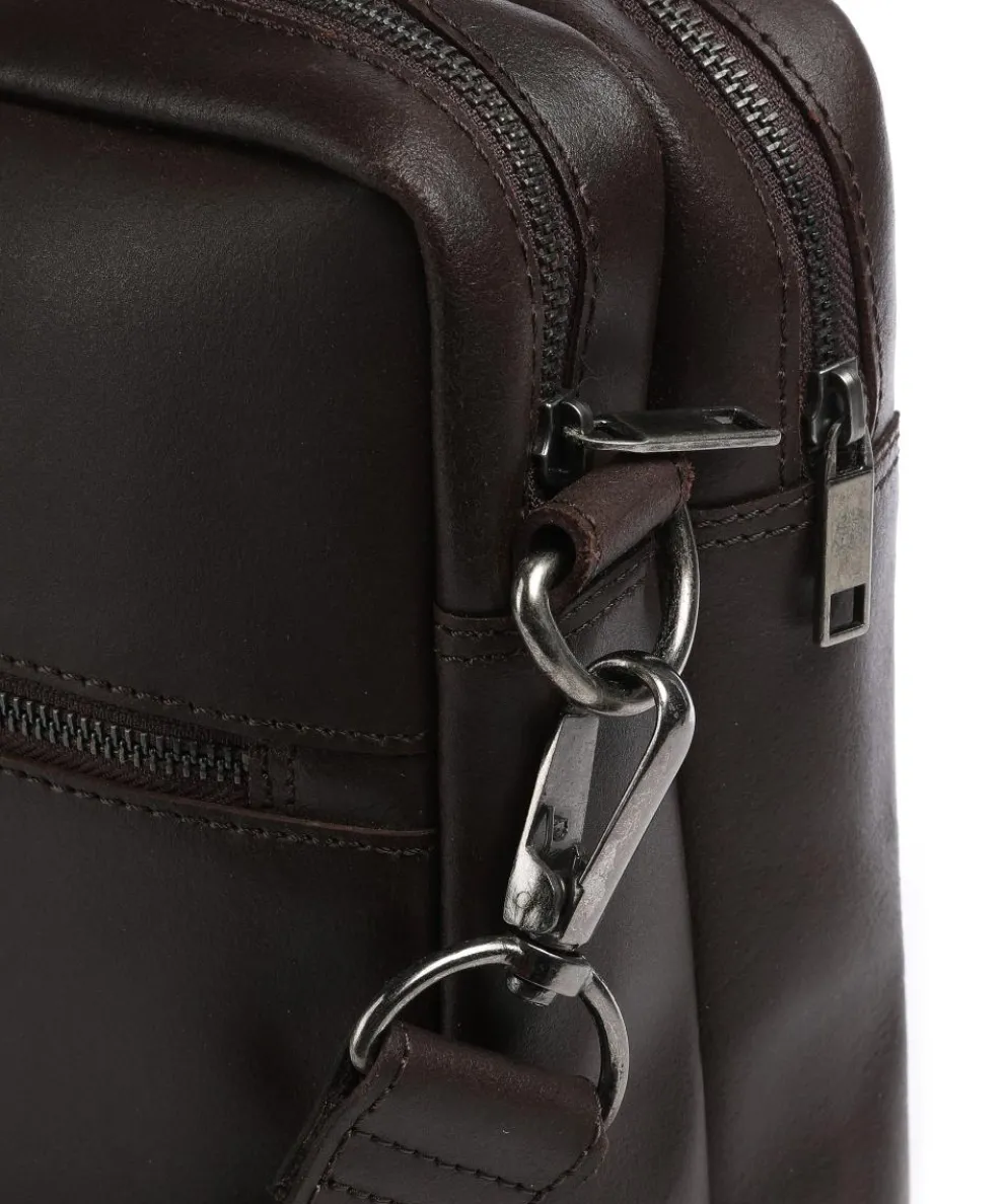 Vintage Taylor Worker Aktentasche genarbtes Leder dunkelbraun