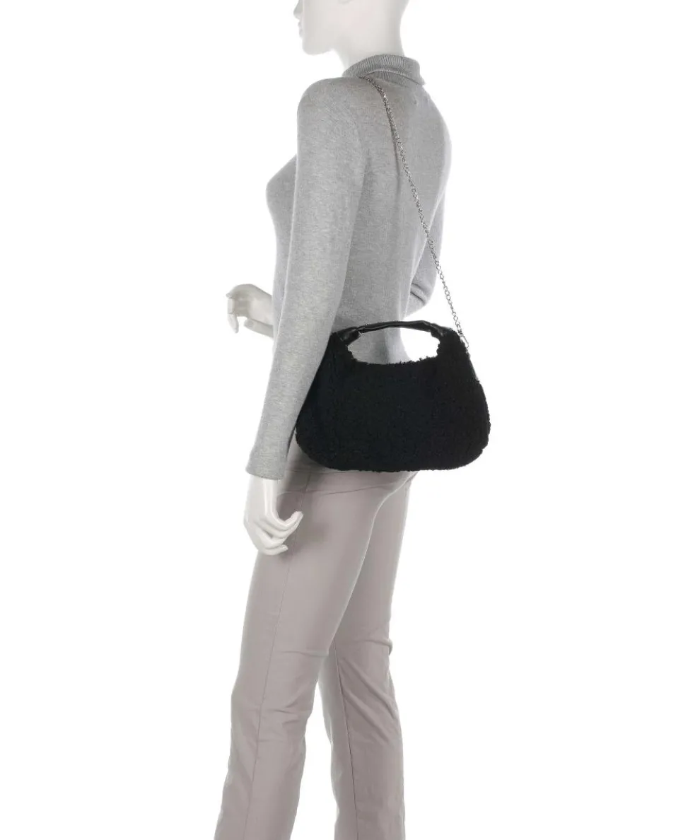 Teddy Dandy Handtasche Kunstfell schwarz