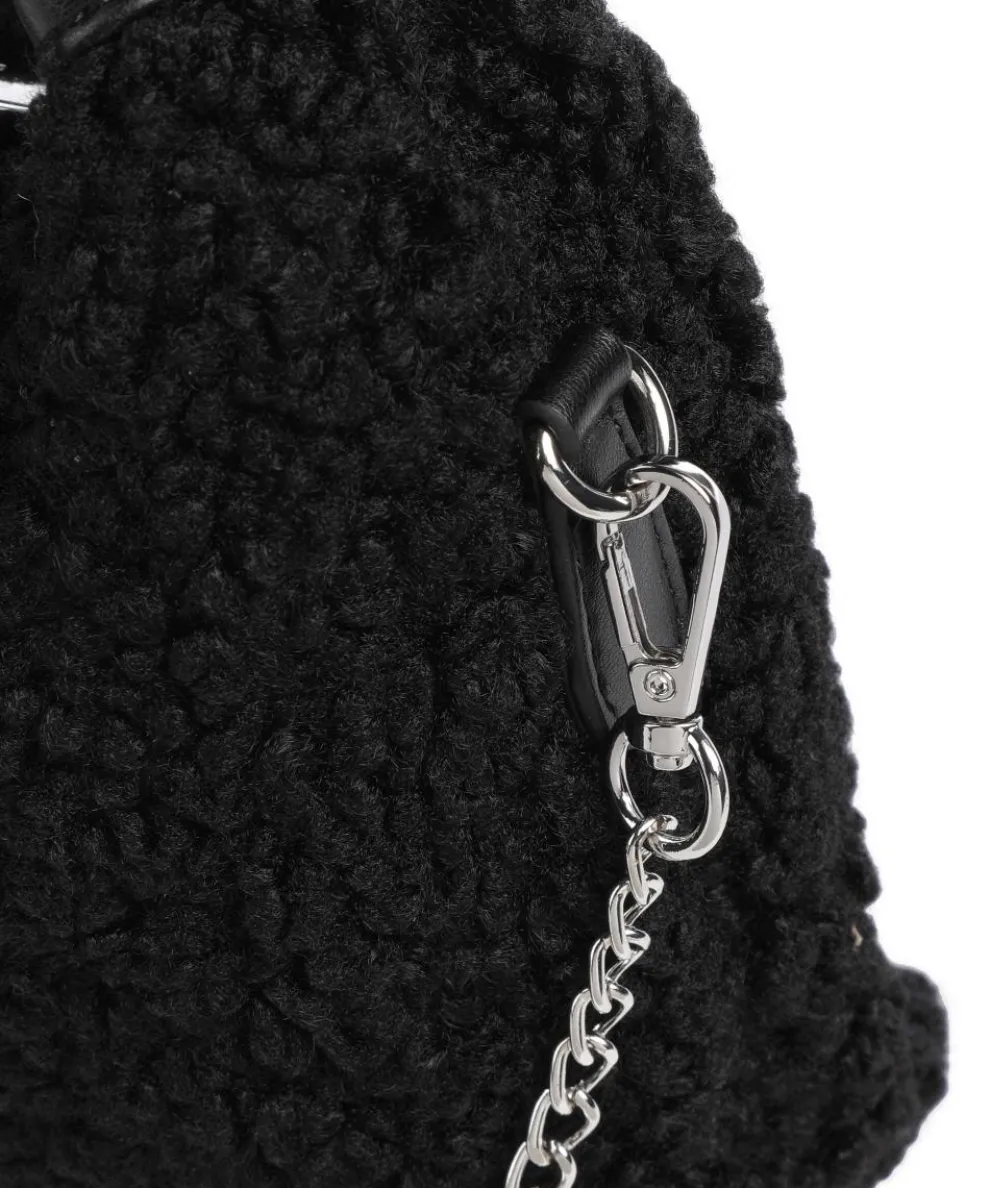 Teddy Dandy Handtasche Kunstfell schwarz