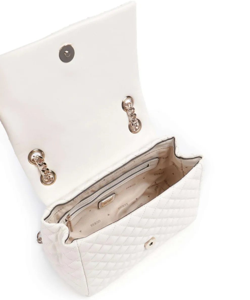 Everlee Schultertasche Lederimitat creme