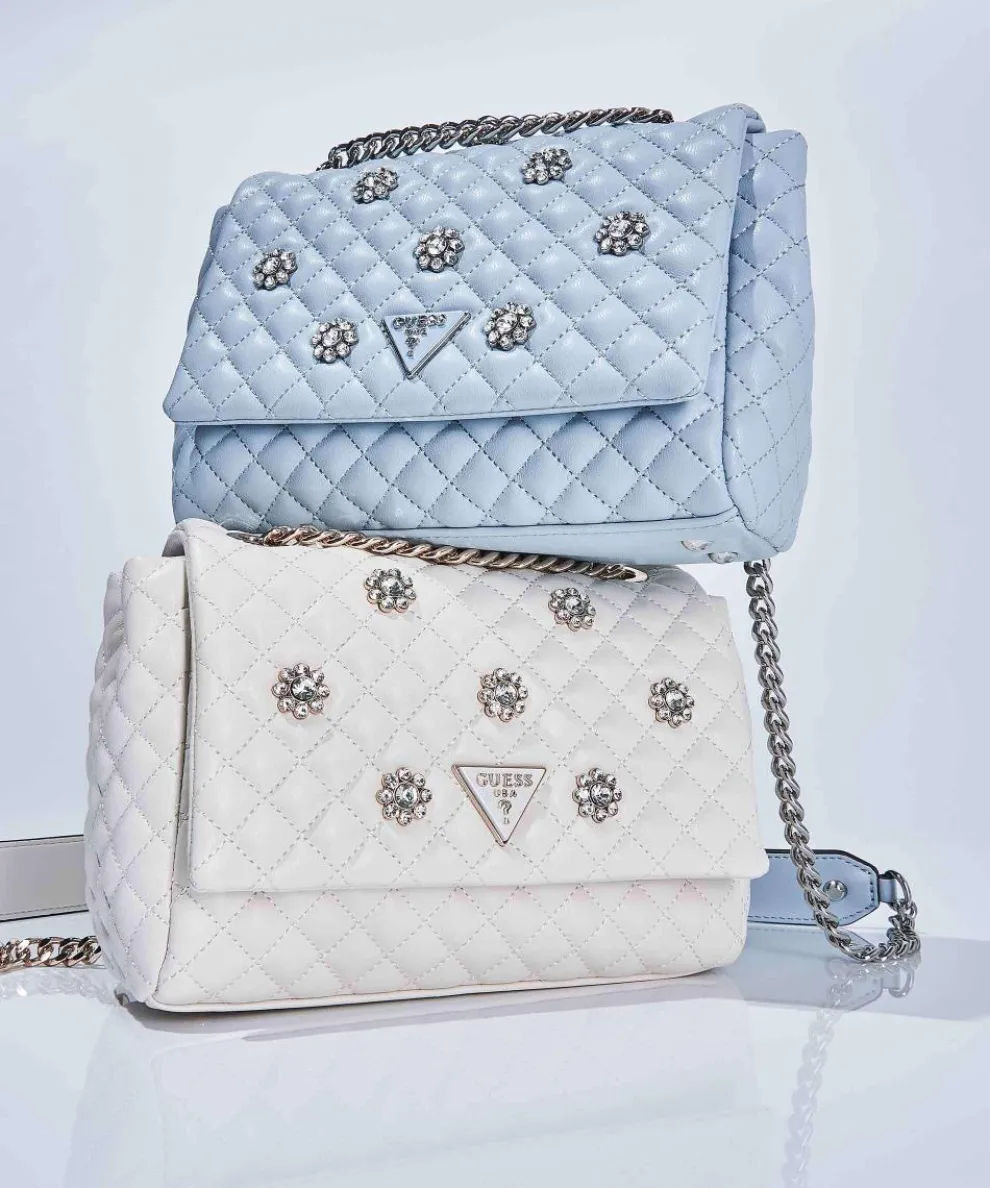 Everlee Schultertasche Lederimitat creme