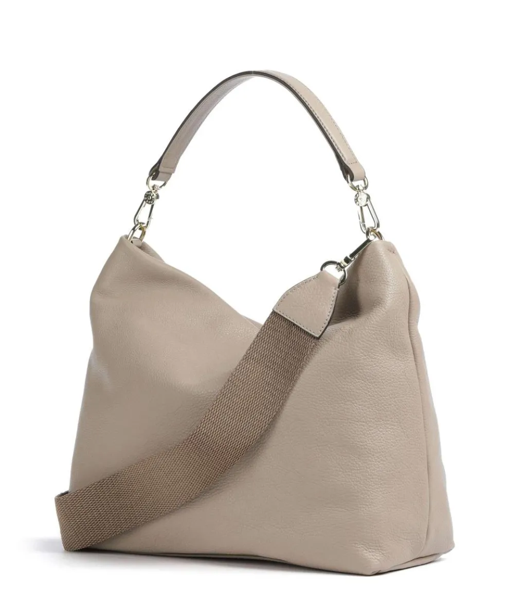 Dalia Kaia Beuteltasche genarbtes Leder beige