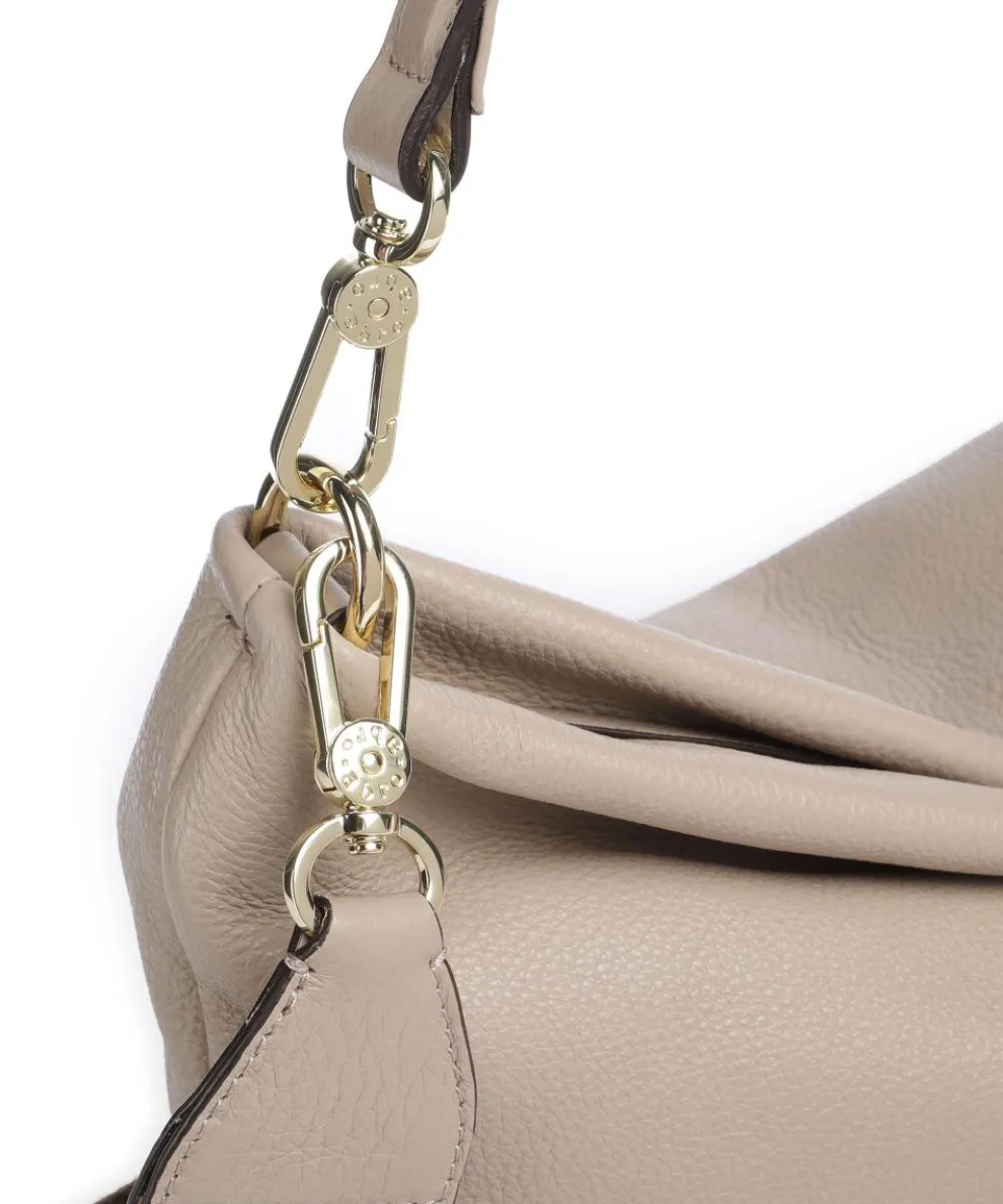 Dalia Kaia Beuteltasche genarbtes Leder beige