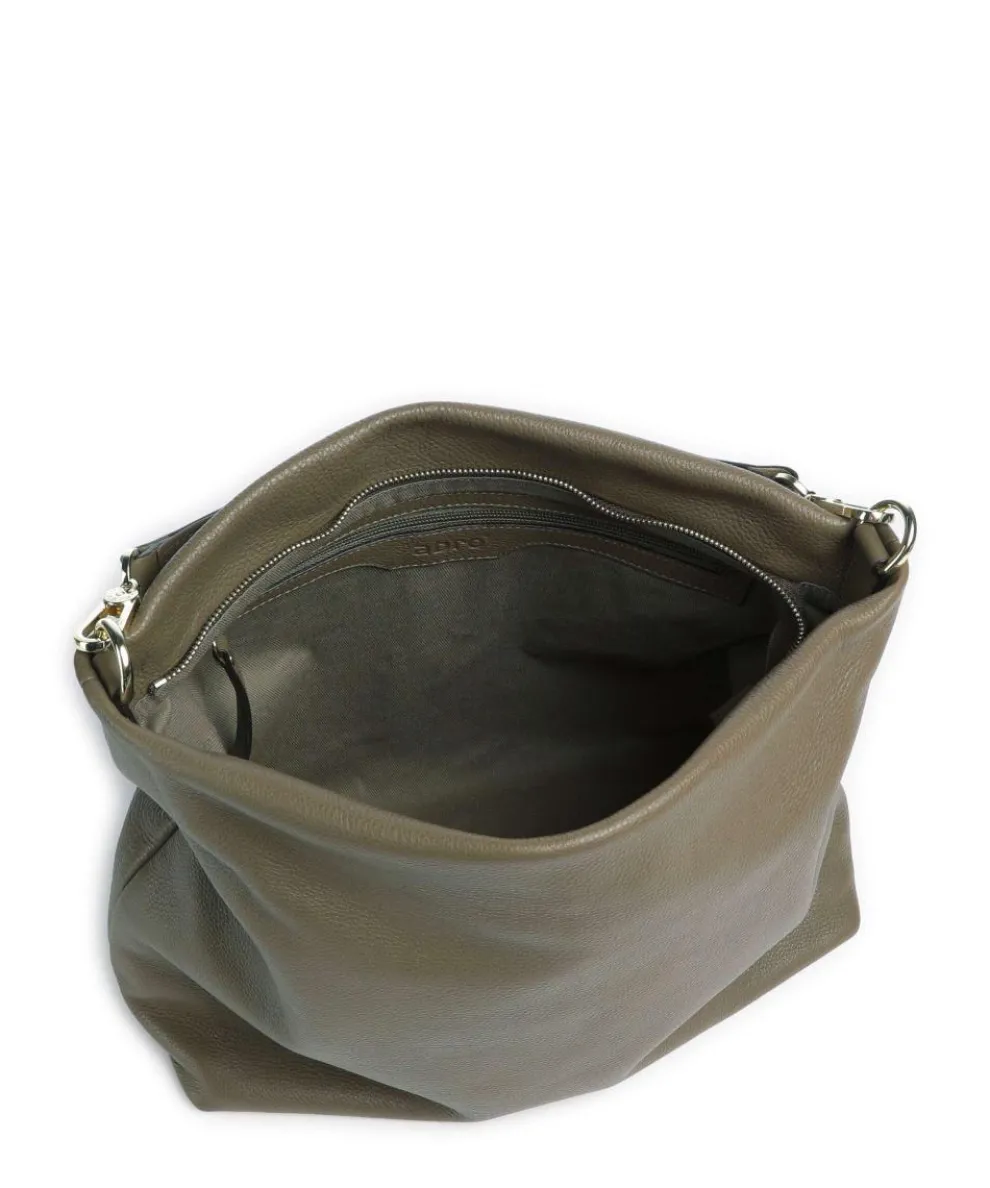 Dalia Kaia Beuteltasche genarbtes Leder olivgrün