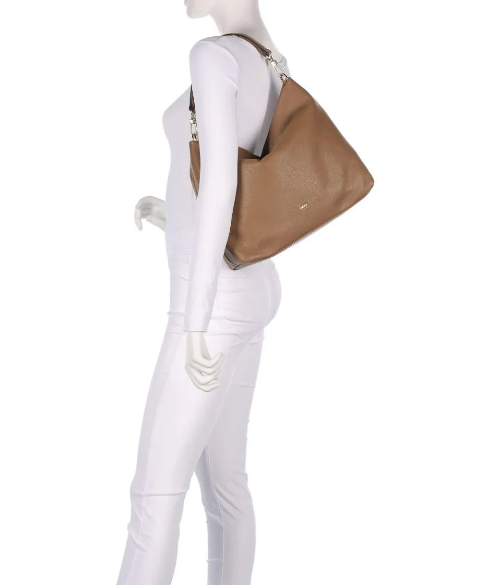 Dalia Kaia Beuteltasche genarbtes Leder camel