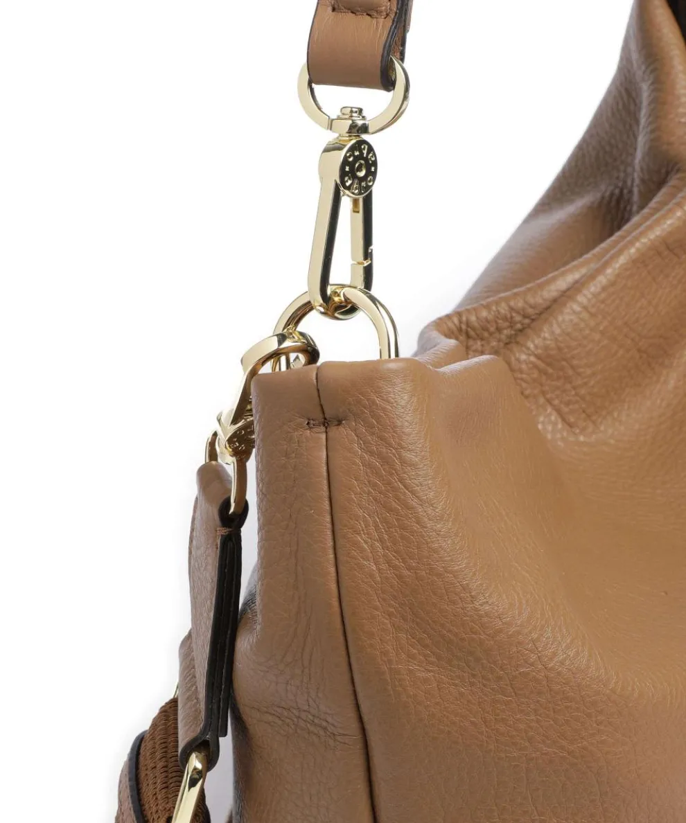 Dalia Kaia Beuteltasche genarbtes Leder camel