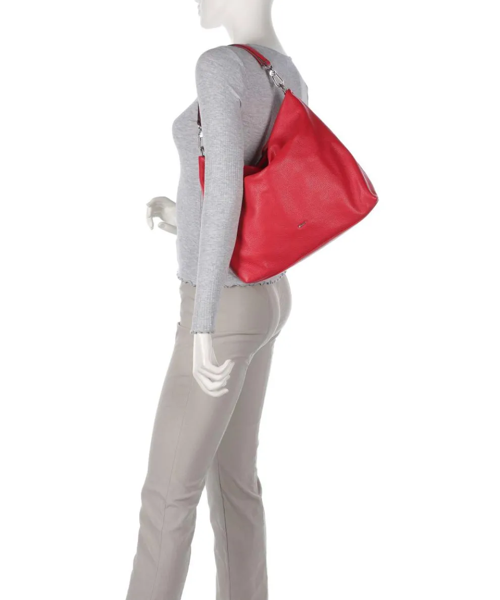 Dalia Kaia Beuteltasche genarbtes Rindsleder rot