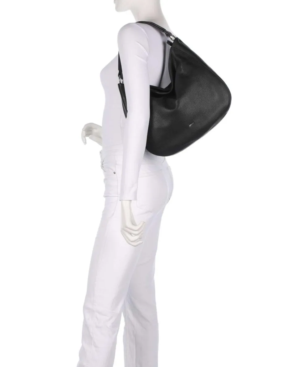 Dalia Mia Beuteltasche genarbtes Leder schwarz