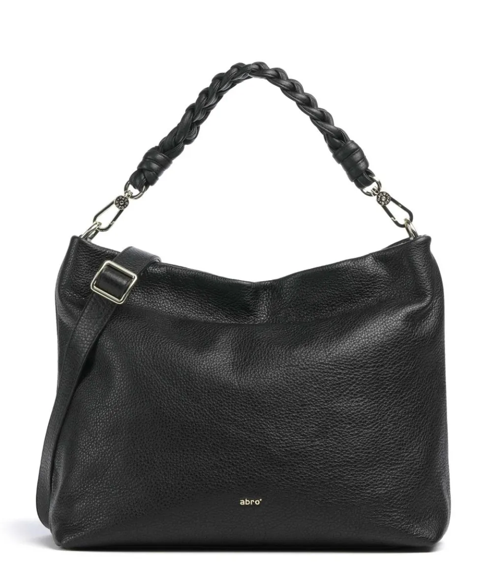Dalia Soley Beuteltasche genarbtes Leder schwarz