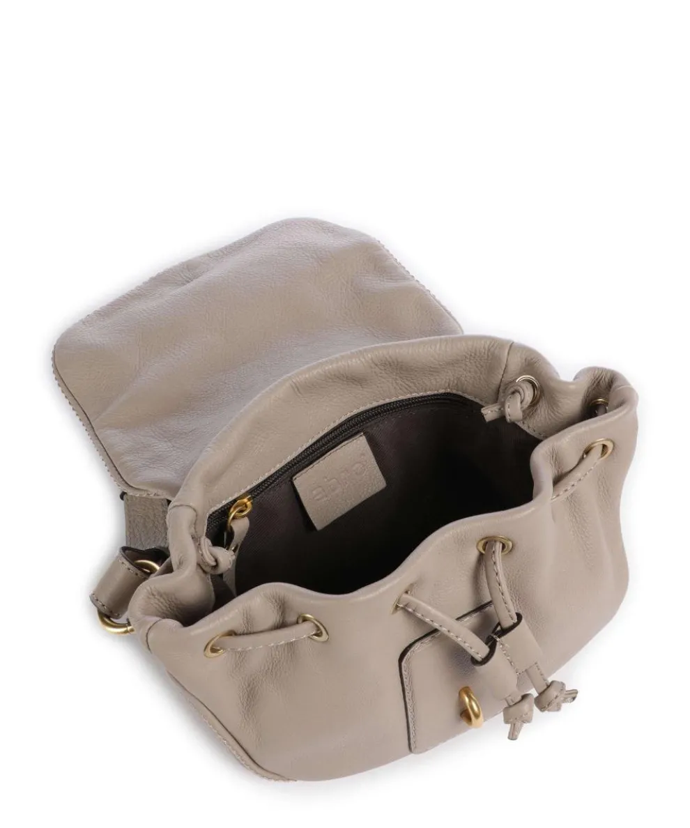 Dalia Star Saddle Umhängetasche genarbtes Leder beige