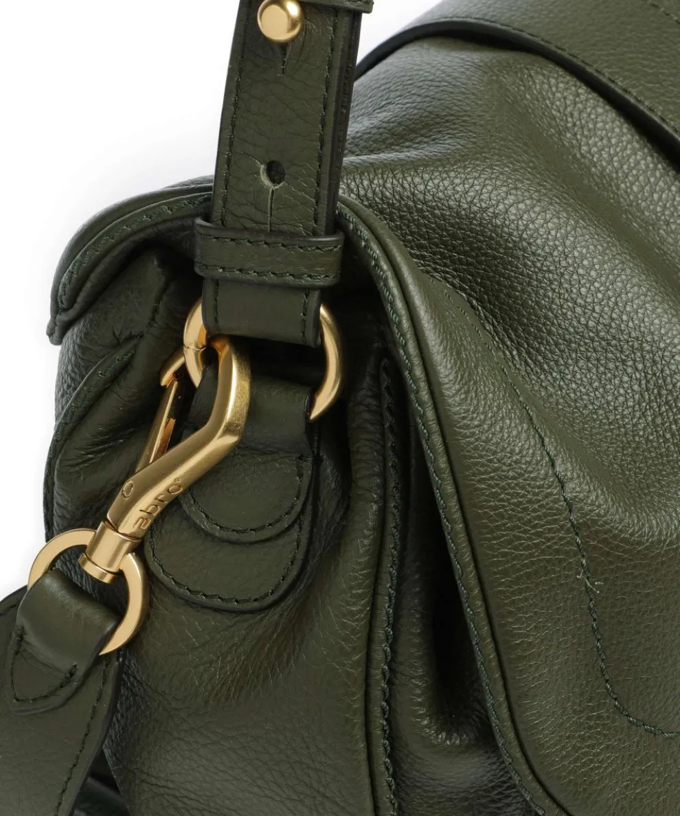 Dalia Star Saddle Beuteltasche genarbtes Leder khaki