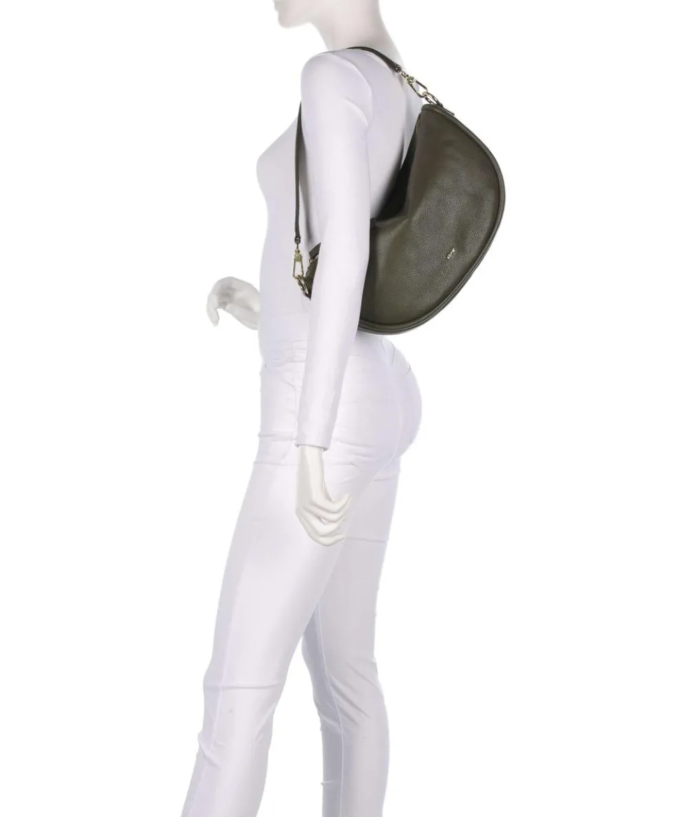 Dalia Willow Beuteltasche genarbtes Leder khaki