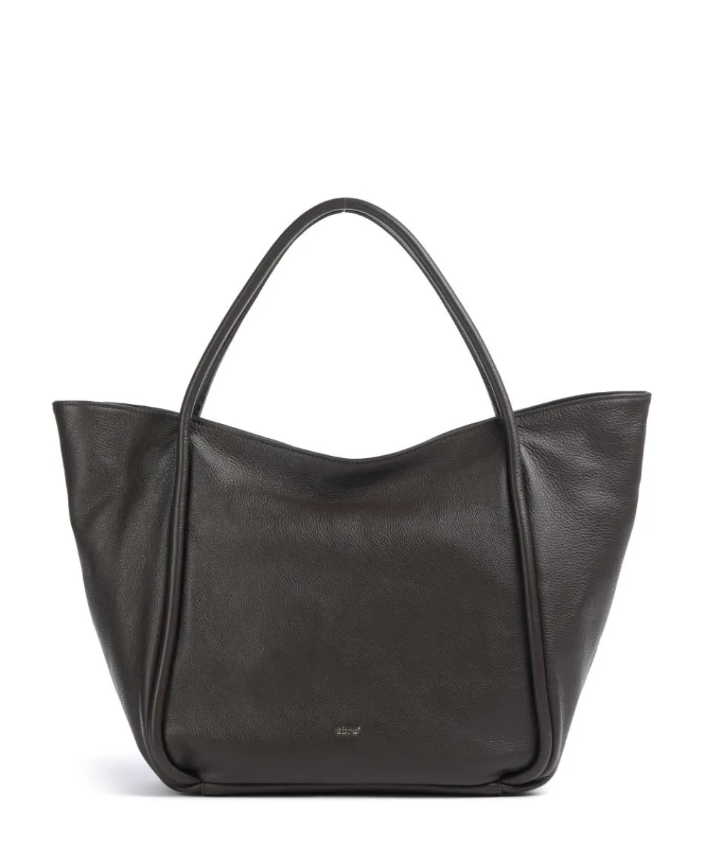 Dalia Willow Shopper genarbtes Leder dunkelbraun