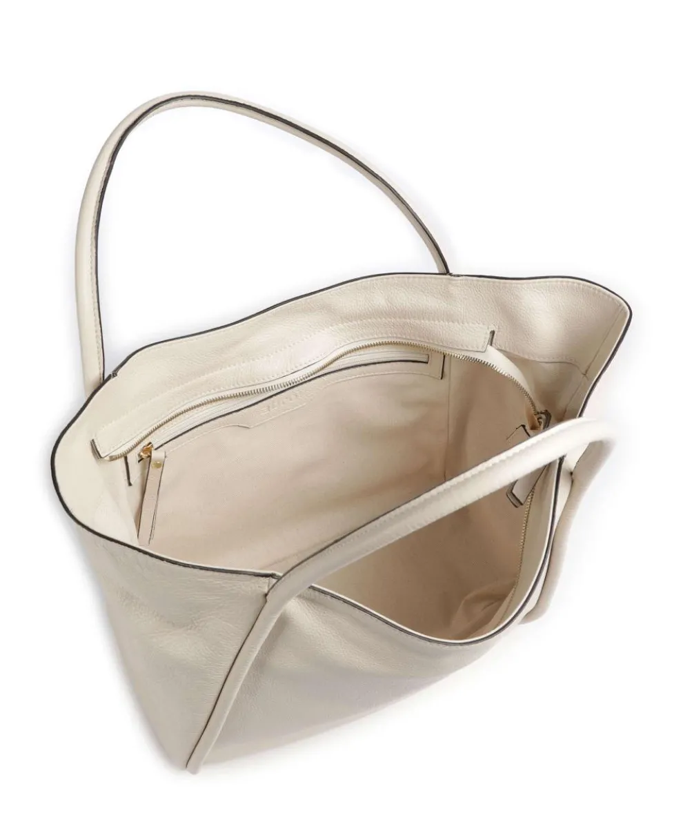 Dalia Willow Shopper genarbtes Leder creme