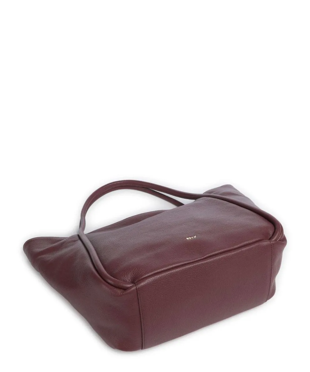 Dalia Willow Shopper genarbtes Leder wein