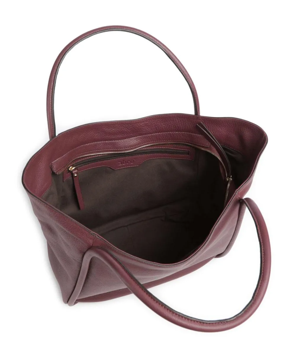 Dalia Willow Shopper genarbtes Leder wein