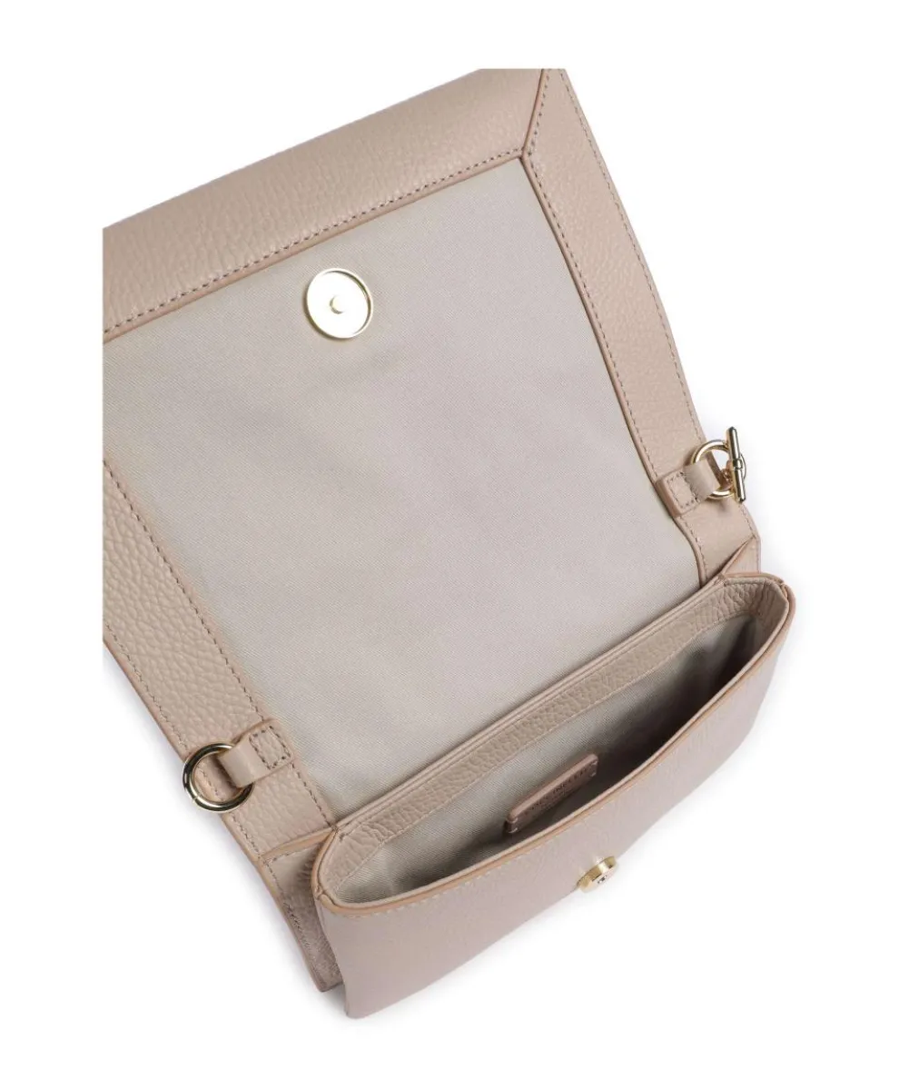 Dandy Umhängetasche genarbtes Leder beige
