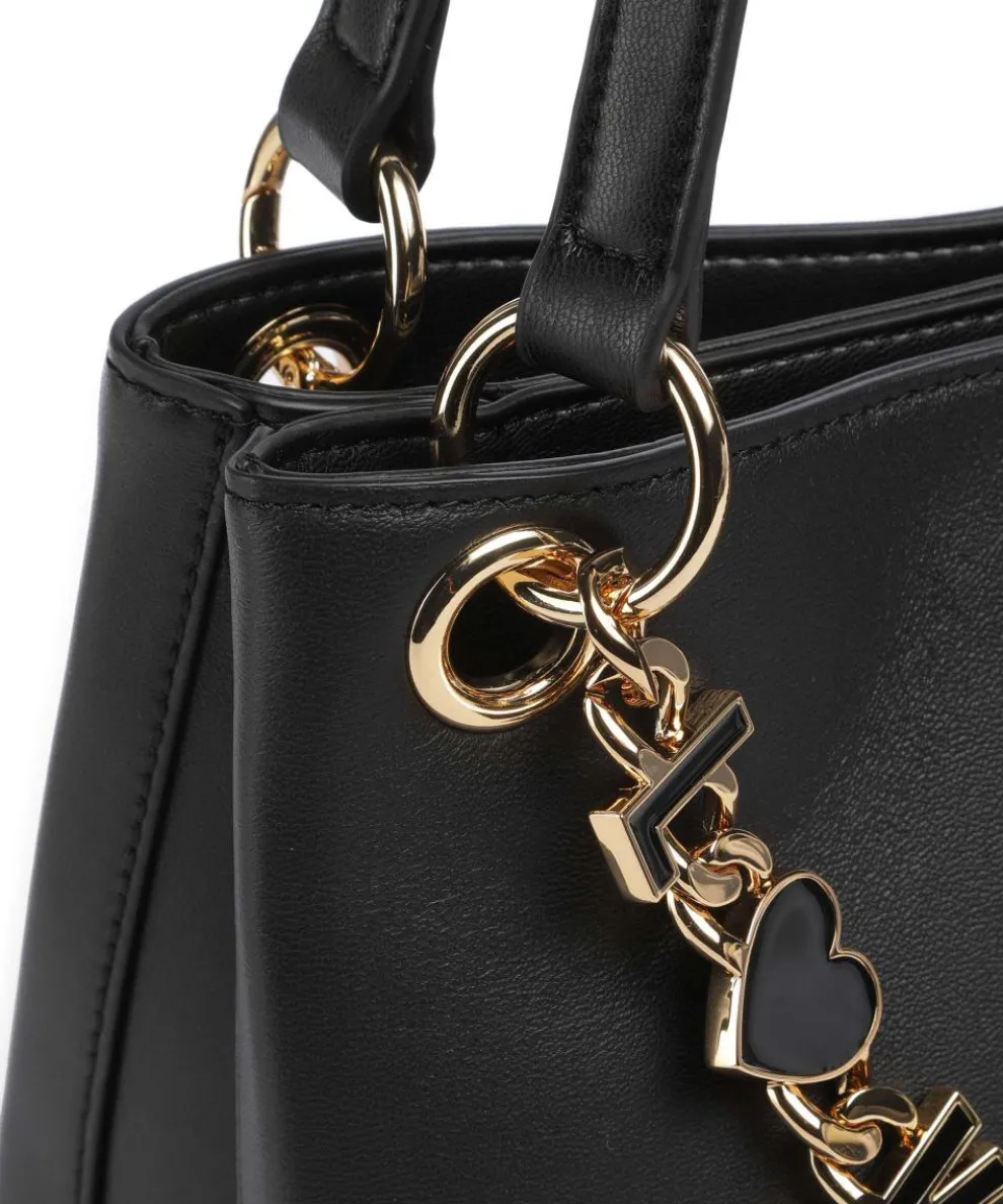 Dangling Schultertasche Lederimitat schwarz