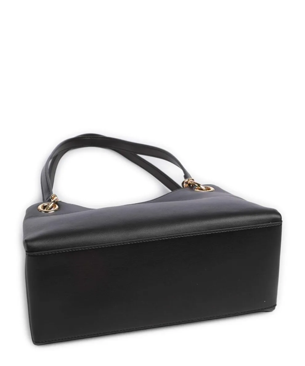 Dangling Schultertasche Lederimitat schwarz