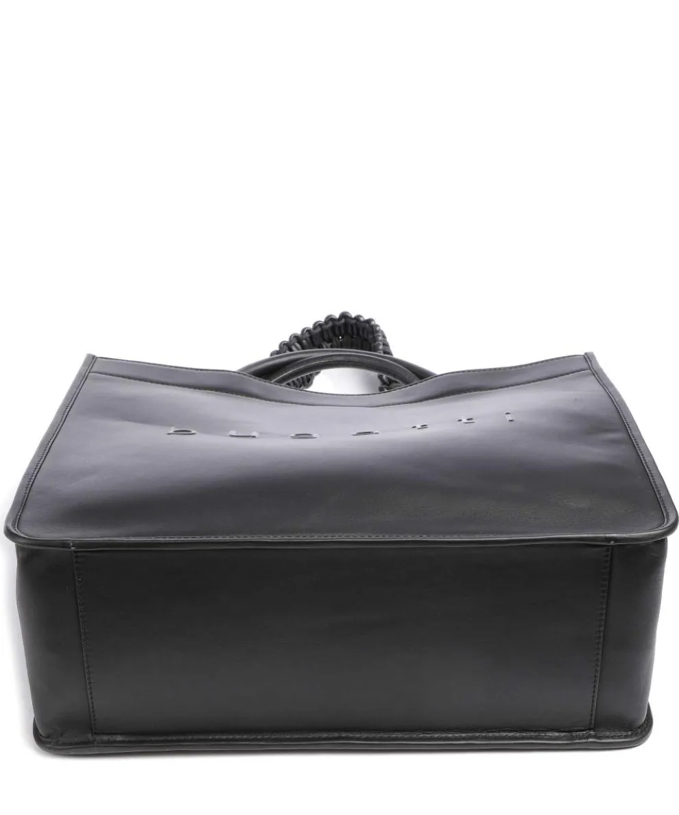 Daphne Handtasche 14″ fein genarbtes Leder schwarz