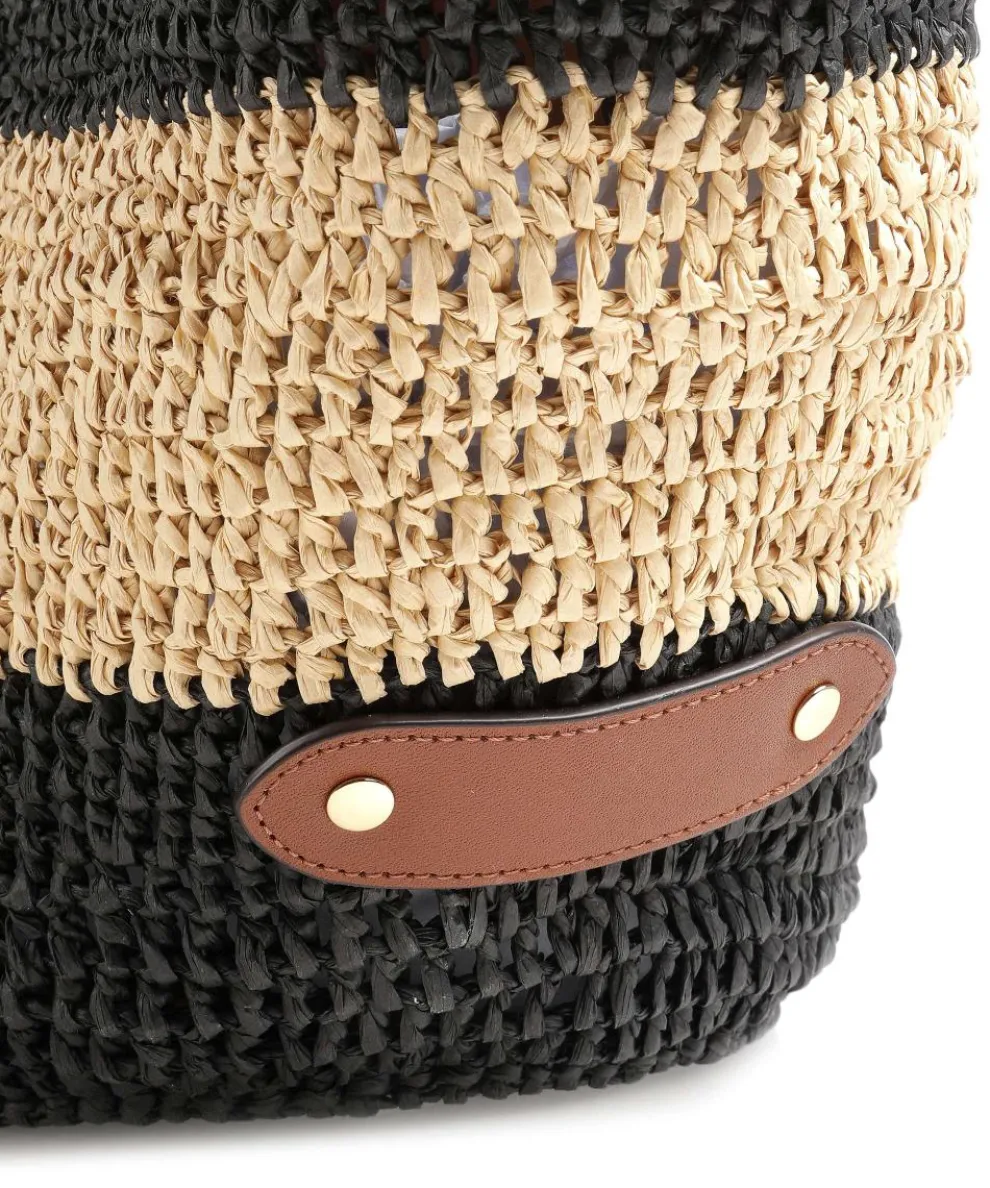 Daphney 40 Straw Handtasche Papier natur/schwarz