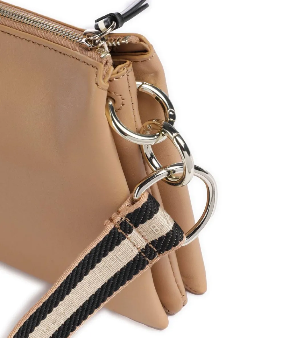 Darceyy Umhängetasche glattes Rindsleder taupe