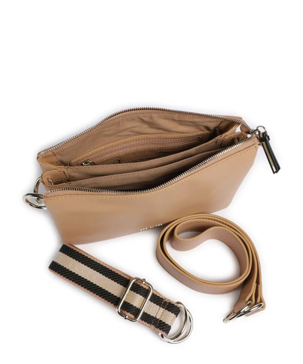 Darceyy Umhängetasche glattes Rindsleder taupe