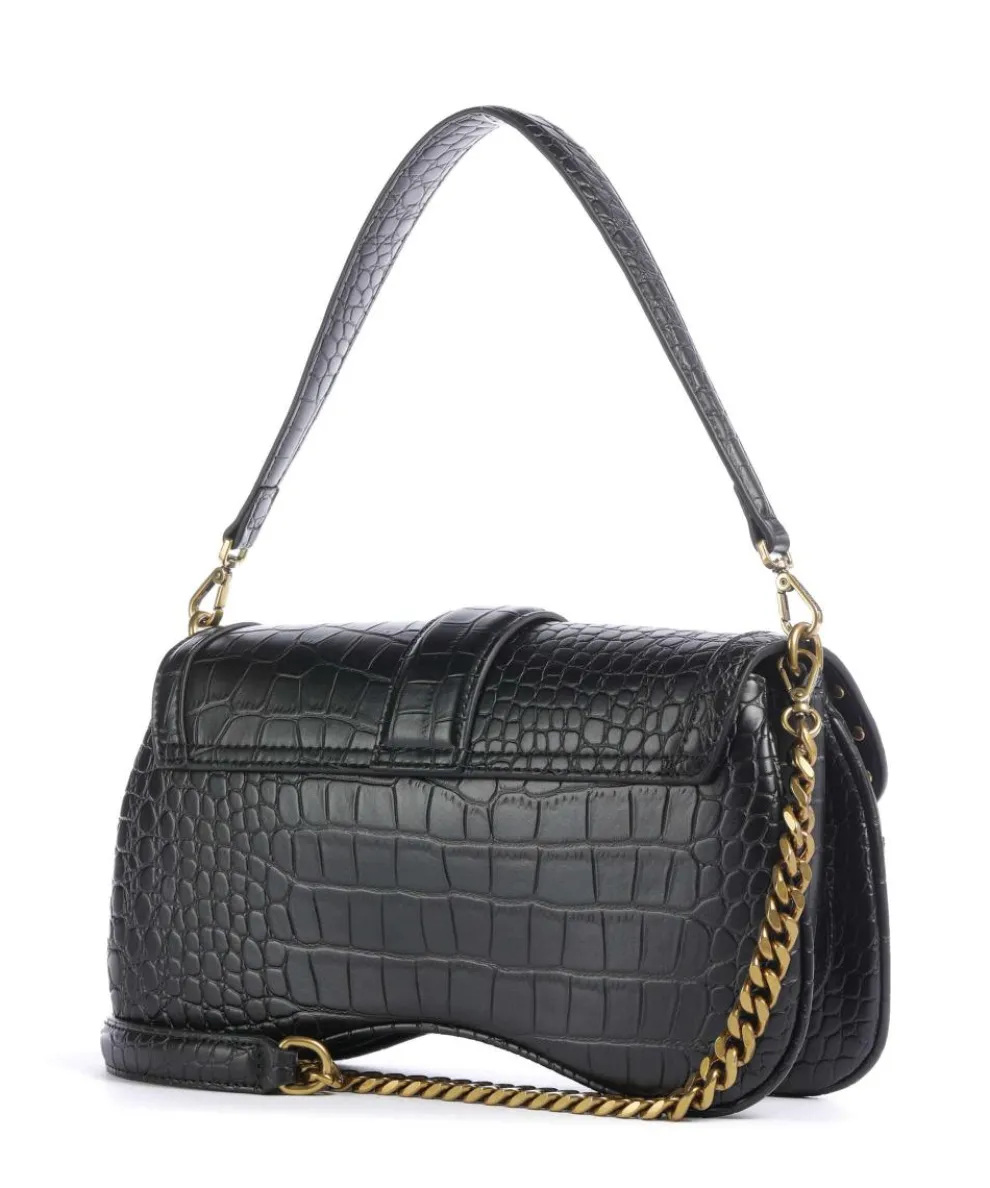 Iconic Snakes Schultertasche Lederimitat schwarz